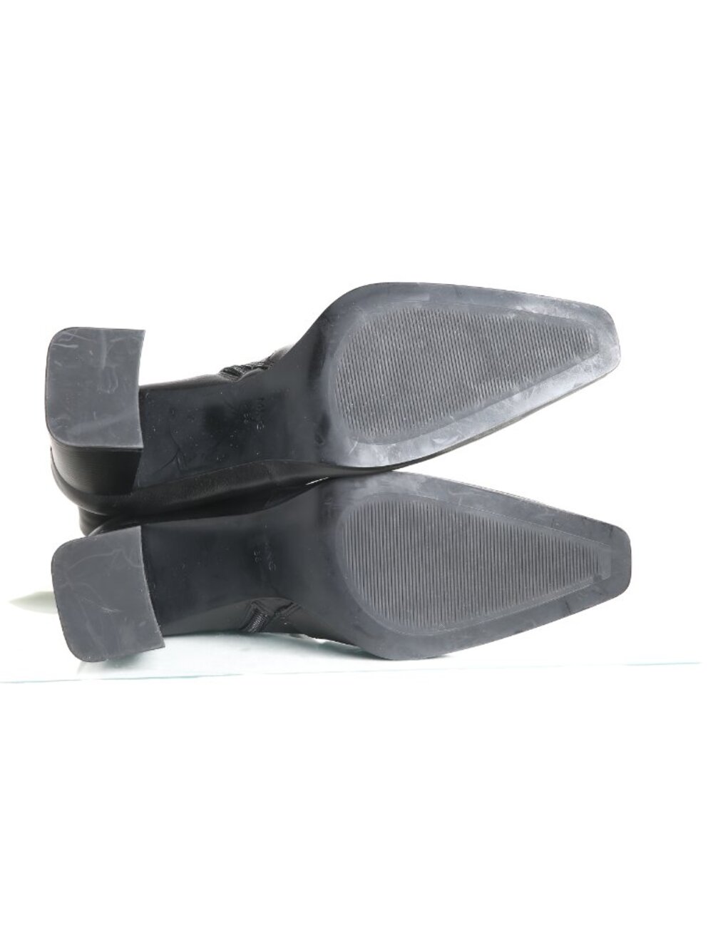 MANGO Leather Block Heel Square Toe Ankle Boots - Picture 12 of 15